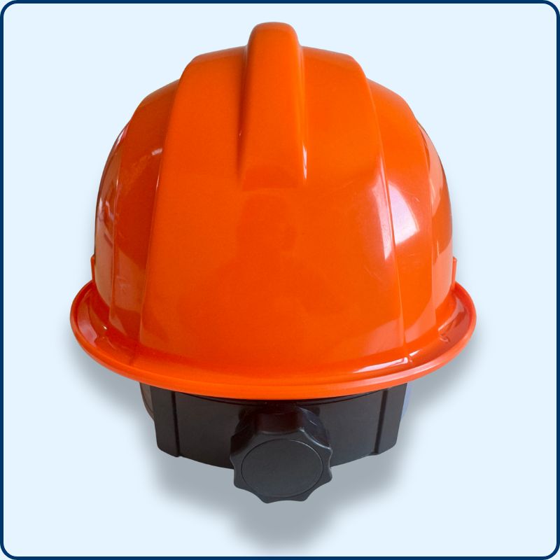 Casque de Chantier | Jugulaire | Orange | Polyéthylène