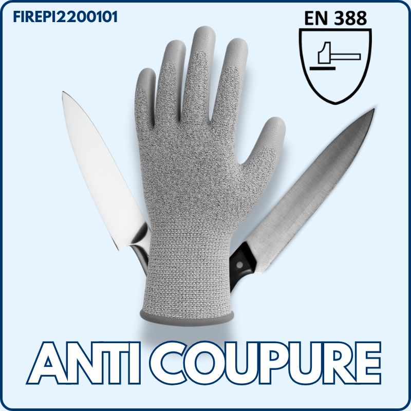 Gant de Travail | Anti-Coupure | Gris