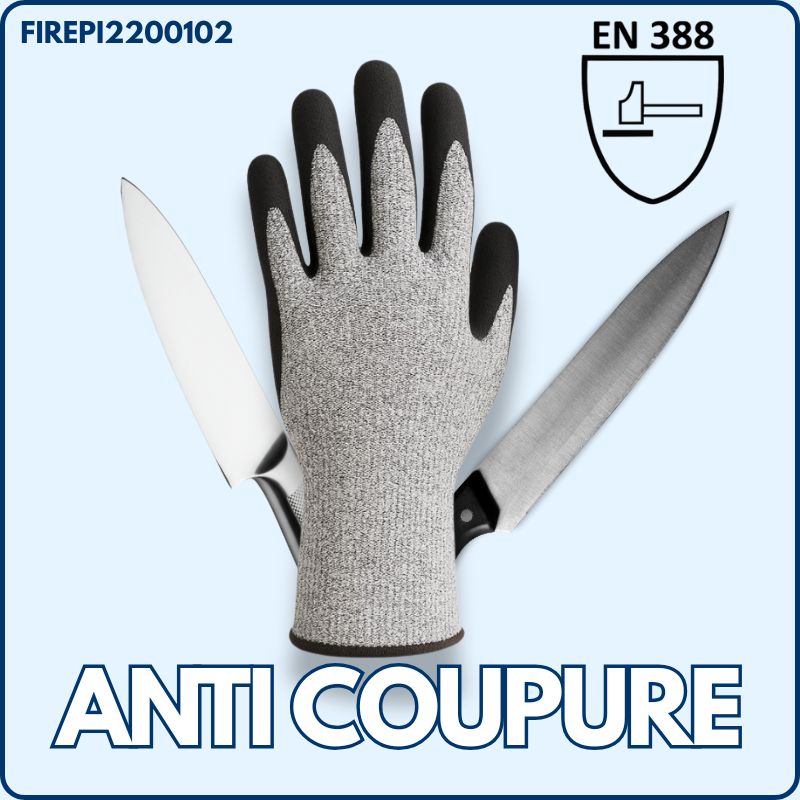 Gant de Travail | Anti-Coupure | Noir