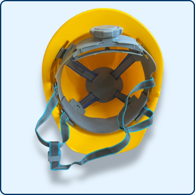 Casque de Chantier | Jugulaire | Jaune | Polyéthylène