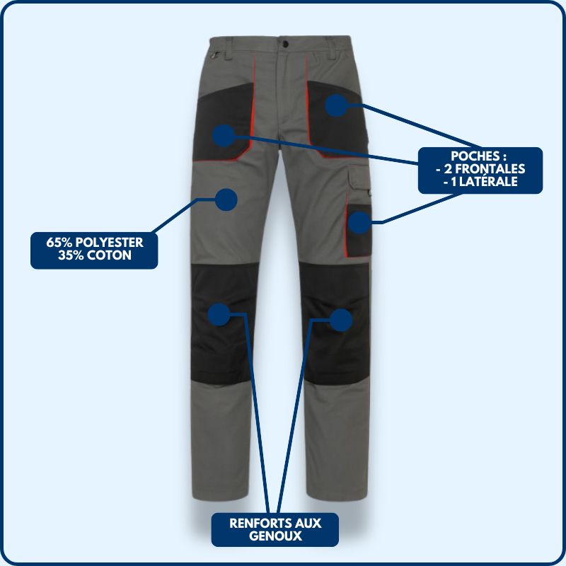 Pantalon de Travail | Gris