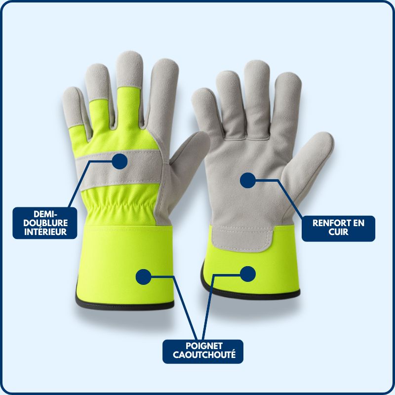 Gant de Travail | Cuir | Jaune
