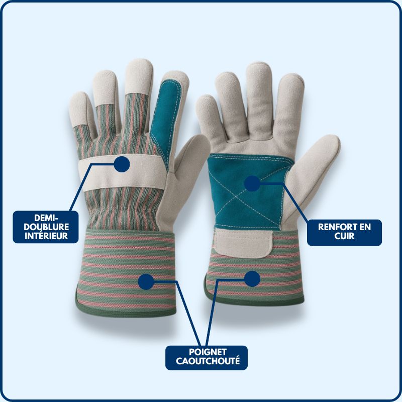 Gant de Travail | Cuir | Vert