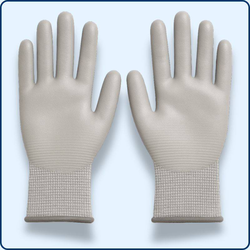 Gant de Travail | Anti-Coupure | Gris