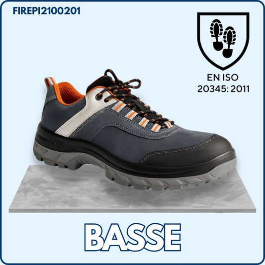 Chaussure de Sécurité | Basse | Bleue | Cuir