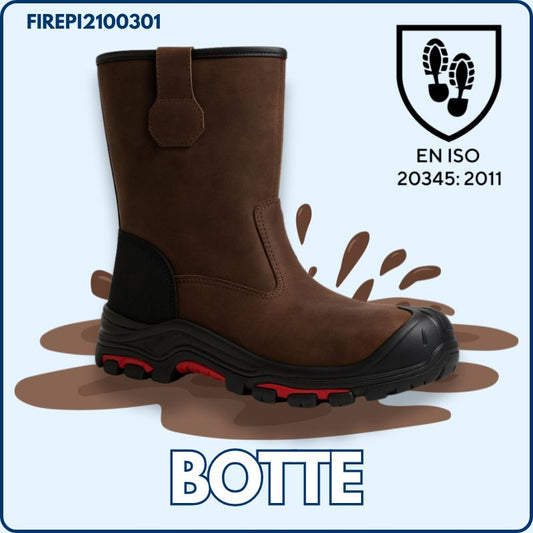 Botte de Sécurité | Marron | Cuir