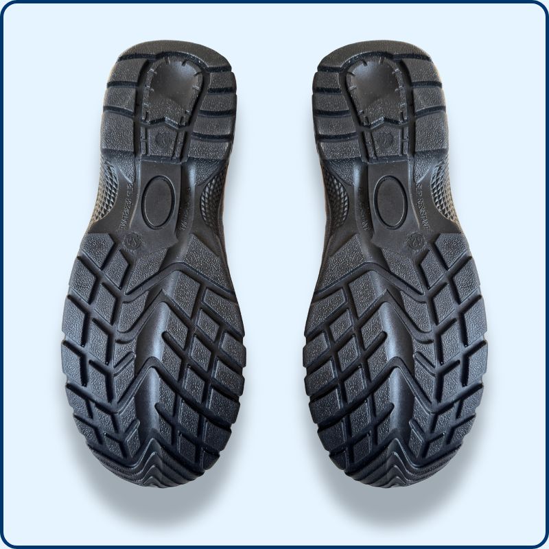 Chaussure de Sécurité | Montante | Marron & Jaune | Cuir