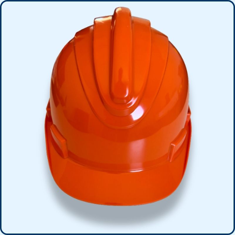 Casque de Chantier | Jugulaire | Orange | Polyéthylène