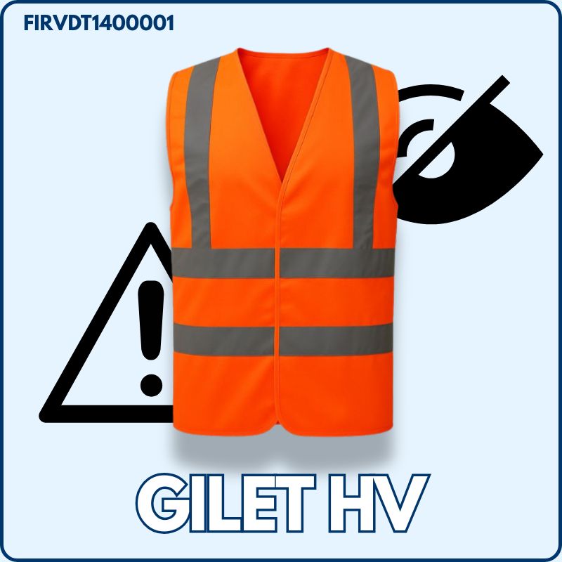Gilet Haute Visibilité | 6 bandes | Orange