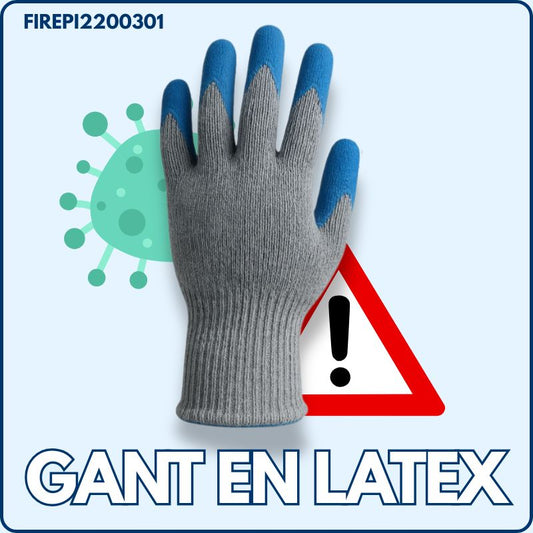 Gants de travail en latex bleu FIREPI2200301