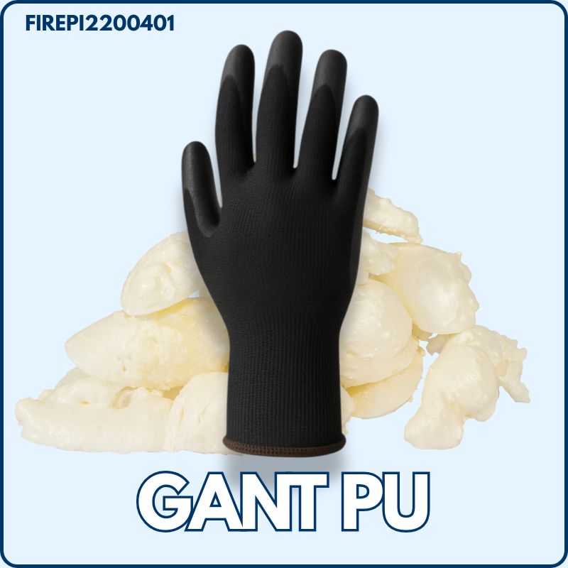 Gants de travail en polyuréthane noir FIREPI2200401