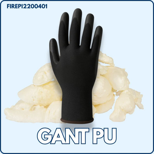 Gants de travail en polyuréthane noir FIREPI2200401