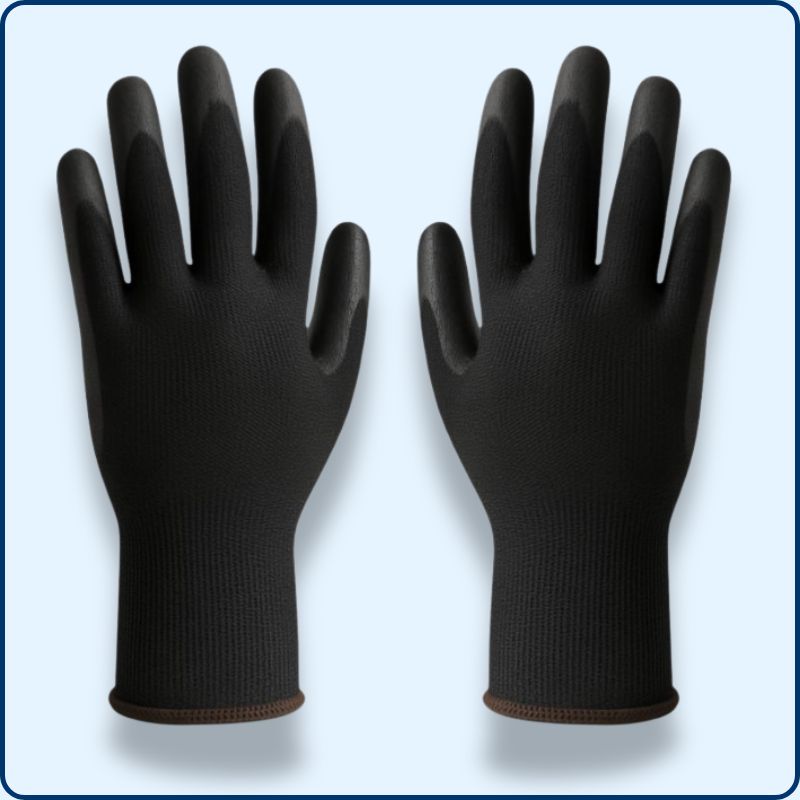Gants de travail en polyuréthane noir FIREPI2200401