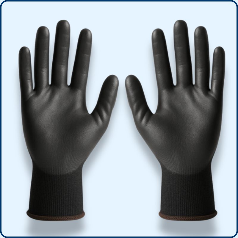 Gants de travail en polyuréthane noir FIREPI2200401